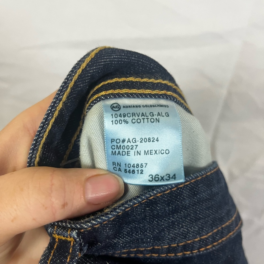 AG Adriano Goldschmied Men's‎ The Protégé Dark Wash Straight Leg Jeans- 36/34 - Picture 6 of 8